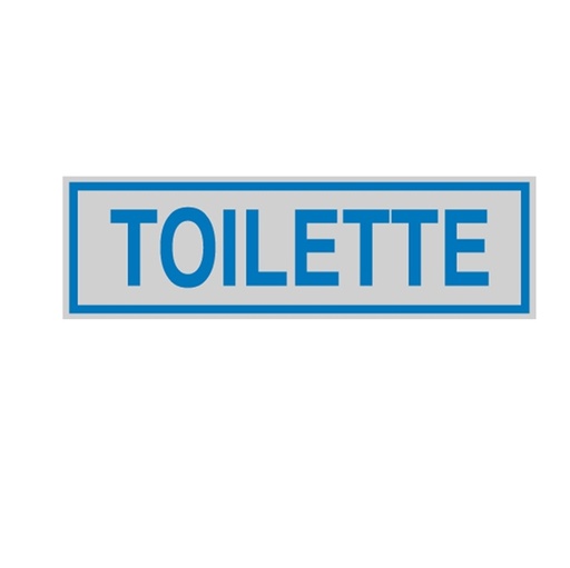 [D77186] TARGHETTA ADESIVA 165x50mm TOILETTE