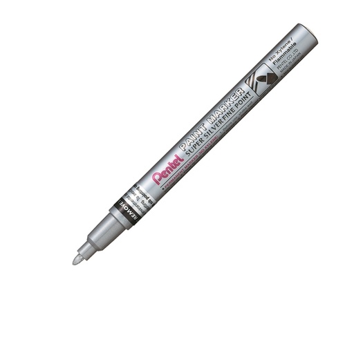 [D77228] Marcatore PAINT MSP10 punta fine vernice argento PENTEL