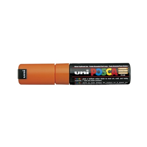 [D77229] Marcatore UNI POSCA PC8K p.scalpello 8mm arancio UNI MITSUBISHI