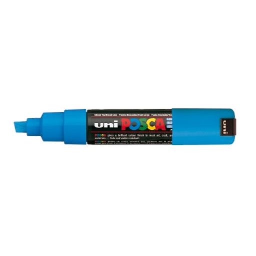 [D77231] Marcatore UNI POSCA PC8K p.scalpello 8mm azzurro UNI MITSUBISHI
