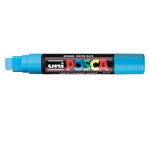 [D77233] Marcatore UNI POSCA PC17K p.scalpello 15mm azzurro UNI MITSUBISHI
