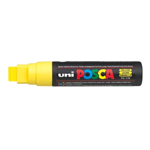 [D77236] Marcatore UNI POSCA PC17K p.scalpello 15mm giallo UNI MITSUBISHI