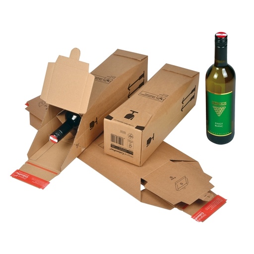 [D77250] SCATOLA SPEDIZIONE 74x74x305mm MODULO BASE X 1 BOTTIGLIA
