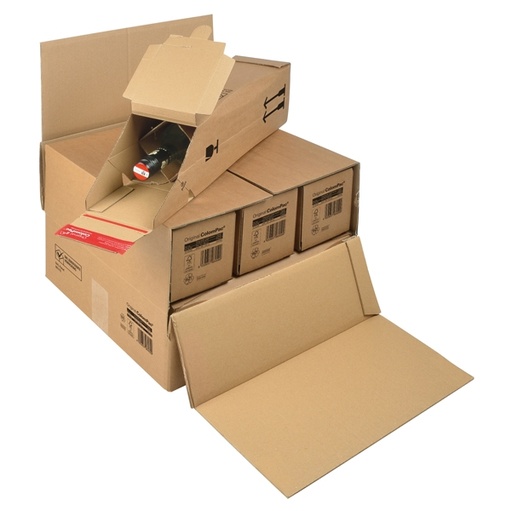[D77251] SCATOLA SPEDIZIONE MODULABILE 385x375x265mm X3/6 BOTTIGLIE