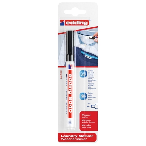 [D77282] Marcatore EDDING 8040 1,0mm nero permanente per tessuti