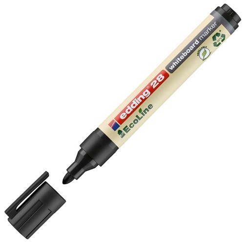 [D77286] MARCATORE NERO PER LAVAGNE BIANCHE EDDING 28 ECOLINE TRATTO 1,5 - 3,00mm
