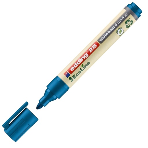[D77287] MARCATORE BLU PER LAVAGNE BIANCHE EDDING 28 ECOLINE TRATTO 1,5 - 3,00mm