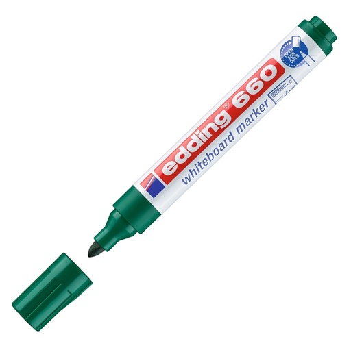 [D77294] MARCATORE VERDE PER LAVAGNE BIANCHE EDDING 660 TRATTO 1,5 - 3,00mm