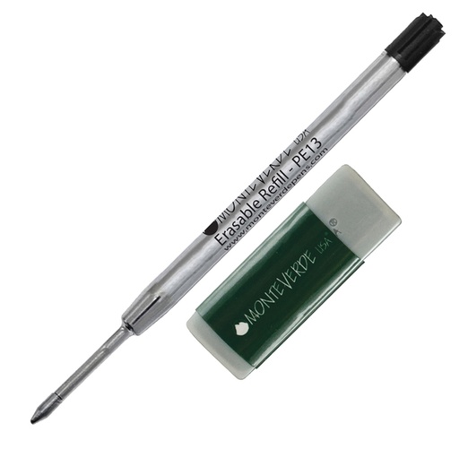 [D77311] BLISTER 1 REFILL + GOMMA MONTEVERDE PER SFERA CANCEL. PARKER (R) NERO PUNTA MEDIA
