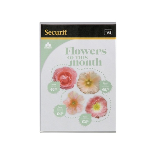 [D77379] DISPLAY PORTAMENU' a L 15x21cm (A5) Securit