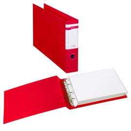[D77413] Raccoglitore STELVIO F 50 A4 4D rosso 22x30cm SEI ROTA