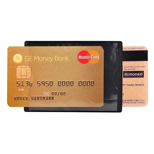 [D77464] HIDENTITY(R) Duo 85x60mm per bancomat /carta di credito NERO Exacompta