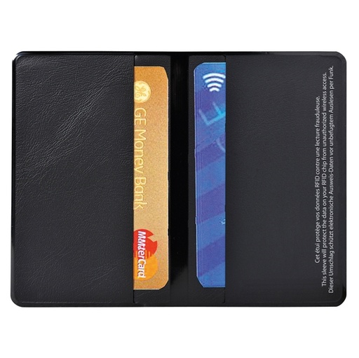 [D77465] HIDENTITY(R) Doppio 95x60mm per bancomat /carta di credito NERO Exacompta