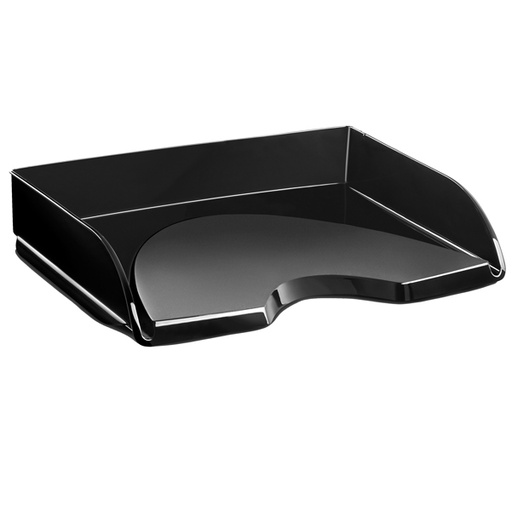 [D77673] Vaschetta portacorrispondenza apertura frontale nero Crystal 135/2+R CEP