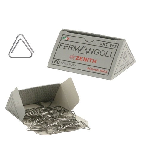 [D77730] SCATOLA 50 FERMANGOLI ZENITH 815 Acciaio inox 100