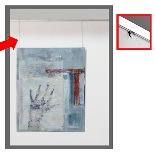 [D77796] CAVO in NYLON 150cm per SISTEMA APPENDI QUADRI Arte System