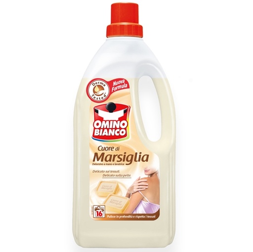 [D78340] DETERSIVO LIQUIDO OMINO BIANCO MARSIGLIA 1LT A MANO E LAVATRICE