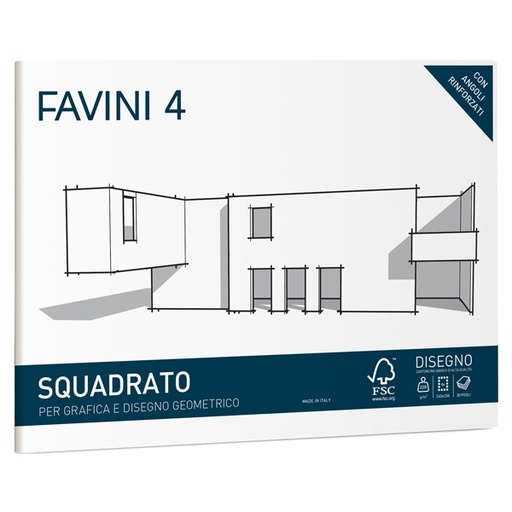 [D79334] ALBUM FAVINI 4 24X33CM 220GR 20FG LISCIO SQUADRATO