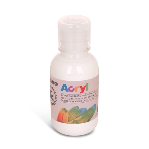 [D79443] Colore acrilico fine Acryl 125ml bianco PRIMO