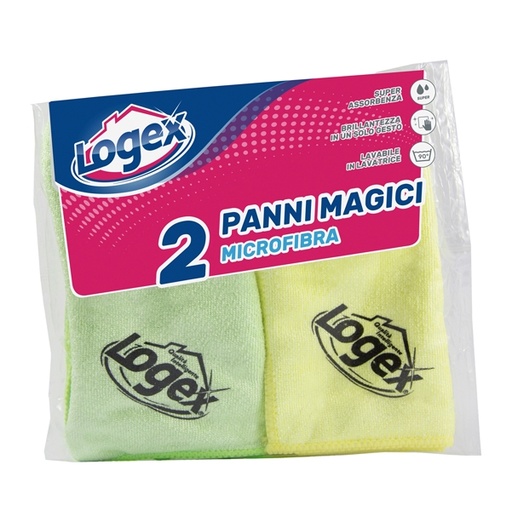 [D79647] Conf. 2 PANNI MAGICO IN MICROFIBRA 38x38cm LOGEX