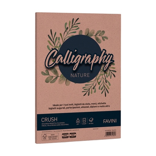 [D79779] Carta CALLIGRAPHY NATURE A4 50fg 250gr mandorla FAVINI
