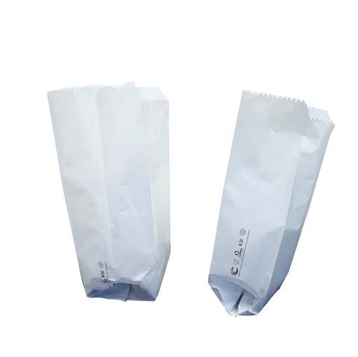[D79799] 100 SACCHETTI BIANCHI 18x38cm +14cm IN CARTA KRAFT