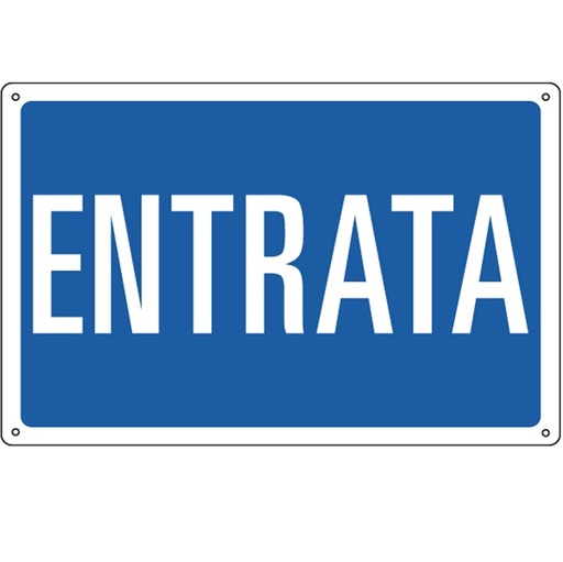 [D79826] CARTELLO ALLUMINIO 30x20cm 'Entrata'