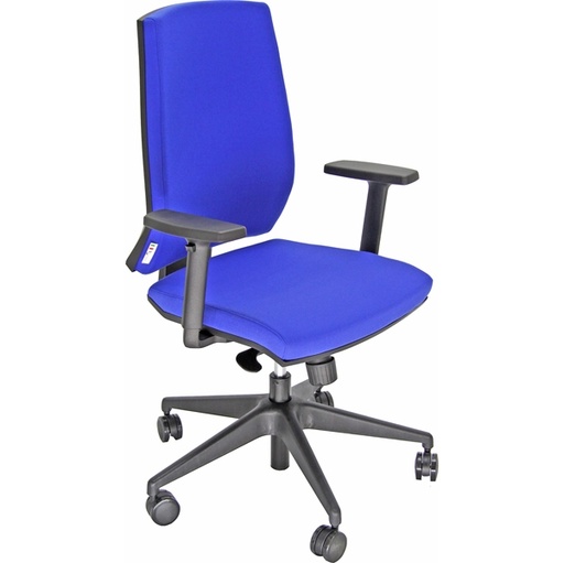 [D80077] POLTRONA SEMIDIREZIONALE LR1SE No Flame Blu c/bracc.