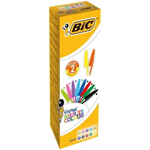 [D80145] Scatola 20 penna sfera CRISTAL(R) MULTICOLOR 1,6mm ink ass. BIC(R)
