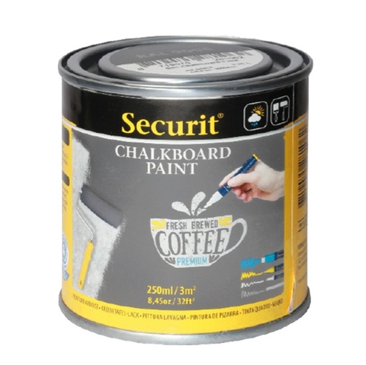[D80241] PITTURA LAVAGNA GRIGIO 250ml (3mq) Securit