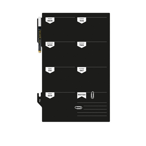 [D80264] LAVAGNA da PARETE WeekPlanner 30x45cm Securit