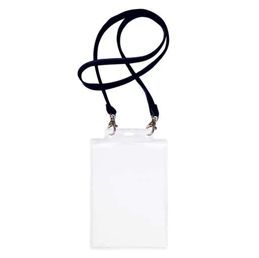 [D80279] 10 PORTANOME PASS 7ST-M 15x21cm (A5) NEUTRO con CORDONCINO NERO
