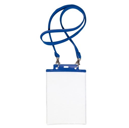[D80281] 10 PORTANOME PASS 7ST-M 15x21cm (A5) BLU con CORDONCINO BLU