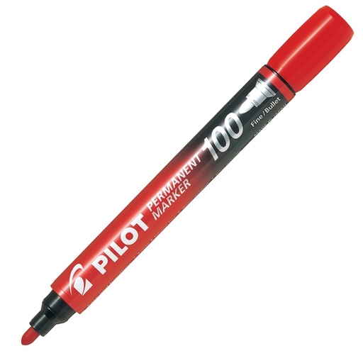 [D80288] MARCATORE PERMANENTE 100 ROSSO P.TONDA 4.5MM PILOT