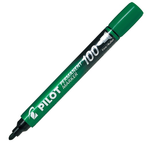 [D80289] MARCATORE PERMANENTE 100 VERDE P.TONDA 4.5MM PILOT