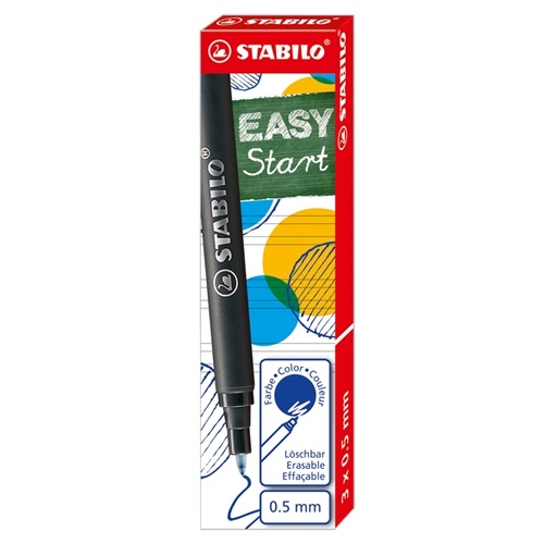 [D80326] SCATOLA 3 PZ. REFILL BLU PUNTA M PER SFEROGRAFICA STABILO EASYORIGINAL