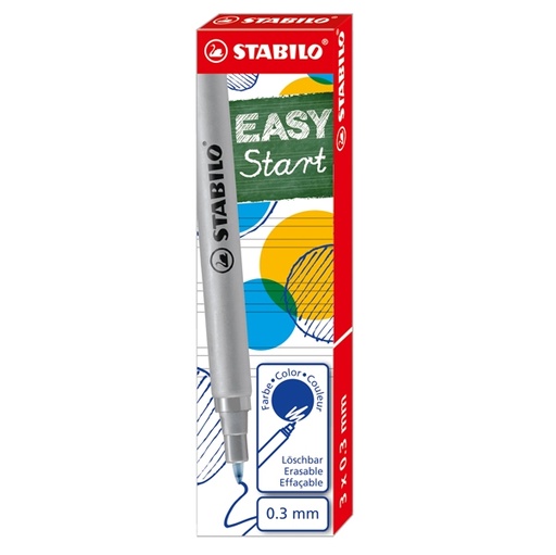 [D80327] SCATOLA 3 PZ. REFILL BLU PUNTA F PER SFEROGRAFICA STABILO EASYORIGINAL