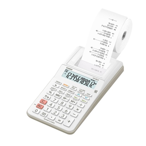 [D80345] CALCOLATRICE SCRIVENTE 12 CIFRE HR-8RCE BIANCO CASIO