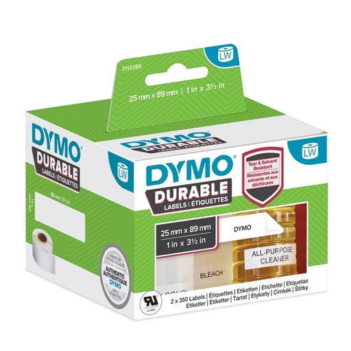 [D80370] ETICHETTE DURABLE INDUSTRIAL DIM. 25X89MM 350X2 RT MULTIUSO