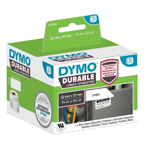 [D80372] ETICHETTE DURABLE INDUSTRIAL DIM. 57X32MM 800X1 RT MULTIUSO