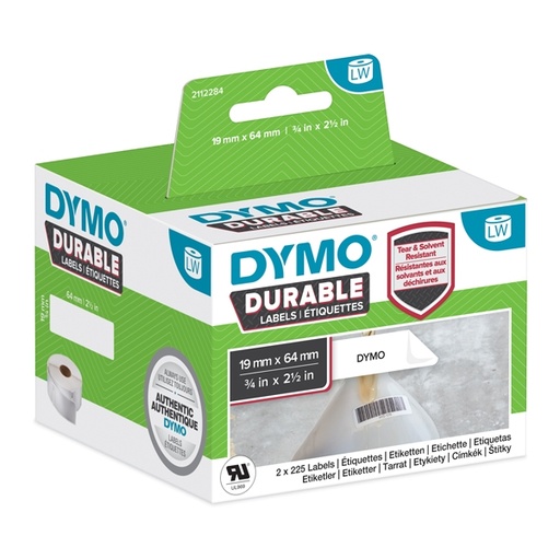[D80373] ETICHETTE DURABLE INDUSTRIAL DIM. 19X64MM 450X2 RT MULTIUSO