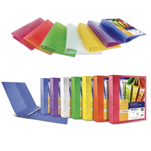 [D80381] Raccoglitore MYTO TI 17 A4 4D 22x30cm assortito personalizzabile SEI ROTA