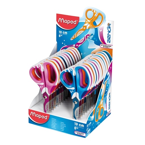 [D80420] Display 24 forbici ZENOA 13cm MAPED