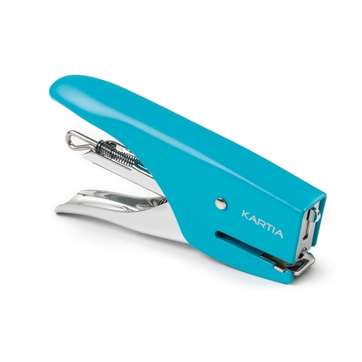 [D80442] MINI CUCITRICE M013 TURCHESE BLISTER+PUNTI KARTIA