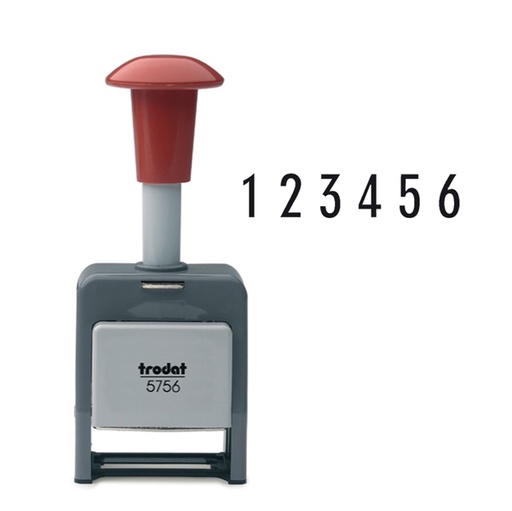 [D80449] Timbro NUMERATORE 5756/P automatico 6 colonne 5,5mm autoinchiostrante TRODAT