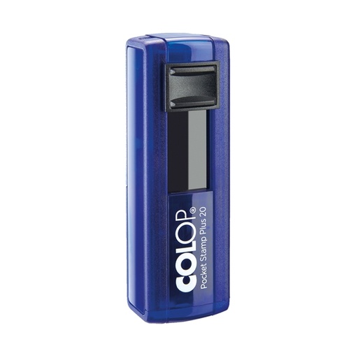 [D80451] Timbro Pocket Stamp Plus 20 14x38mm 4righe autoinchiostrante blu COLOP