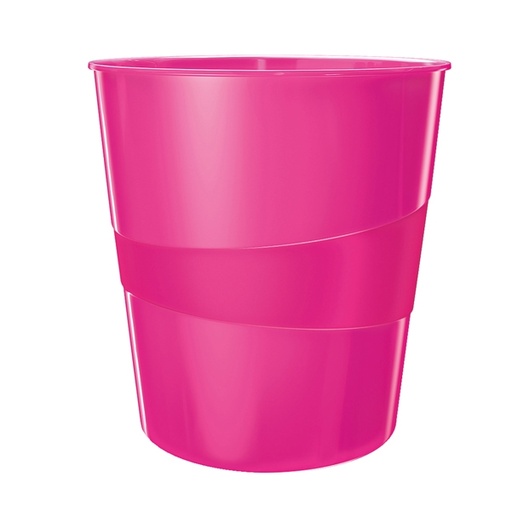 [D80517] CESTINO GETTACARTE WOW FUCSIA METALLIZZATO 15LT LEITZ