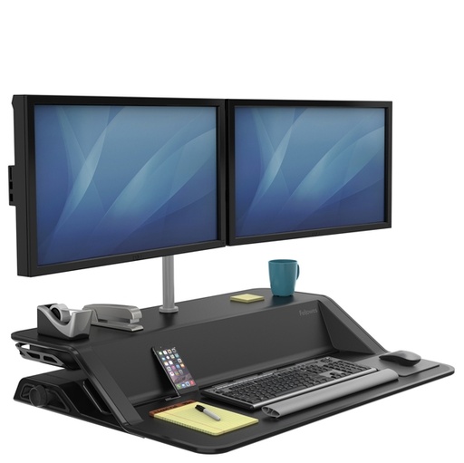 [D80723] POSTAZIONE DI LAVORO SIT-STAND LOTUS NERO 0007901 FELLOWES