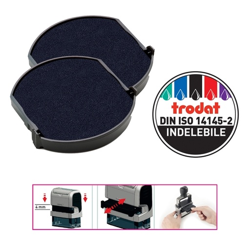 [D80944] BLISTER DA 2 TAMPONI 6/4638 NERO TRODAT