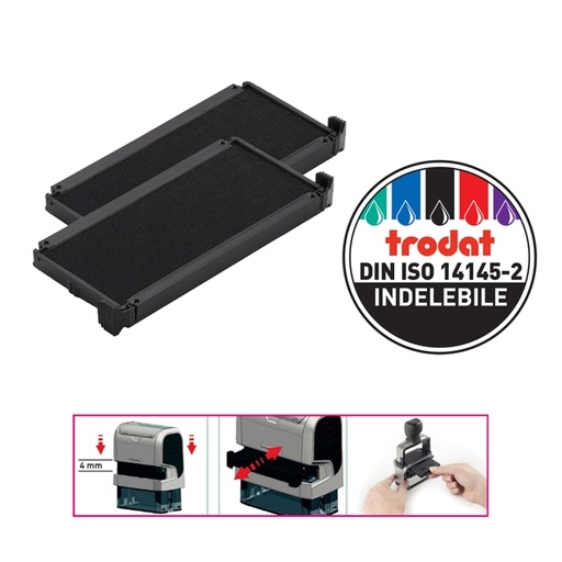 [D80945] BLISTER DA 2 TAMPONI 6/4914 NERO TRODAT